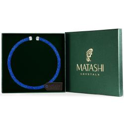 Blue Glittery high quality Crystal Choker Necklace By Matashi